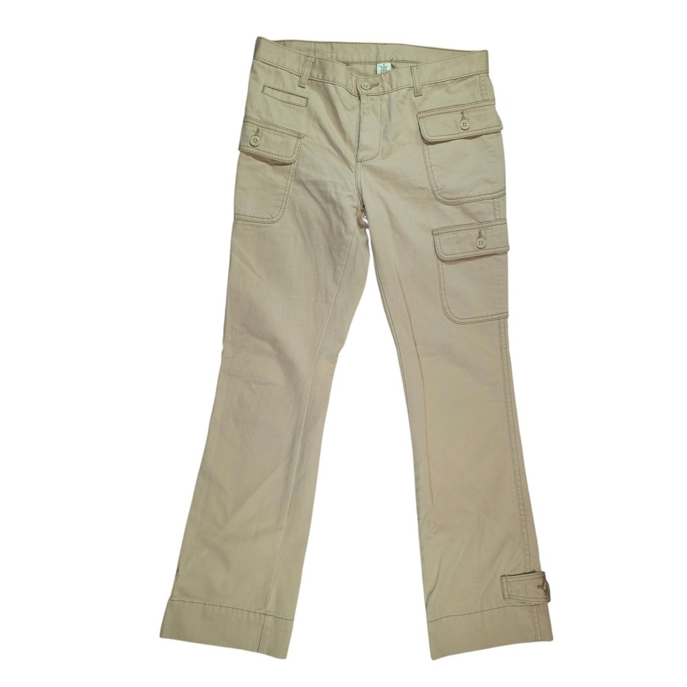 Polo Jeans Co Ralph Lauren Womens 8 Cargo Pants Khaki Tan Multi Pocket Utility